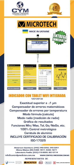 INDICADOR CON TABLETA WIFI MARCA MICROTECH